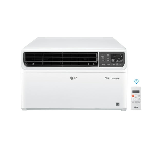 LG 23,500 BTU 1,440 Sq. ft. Dual Inverter Smart Window Air Conditioner, White, LW2422IVSM