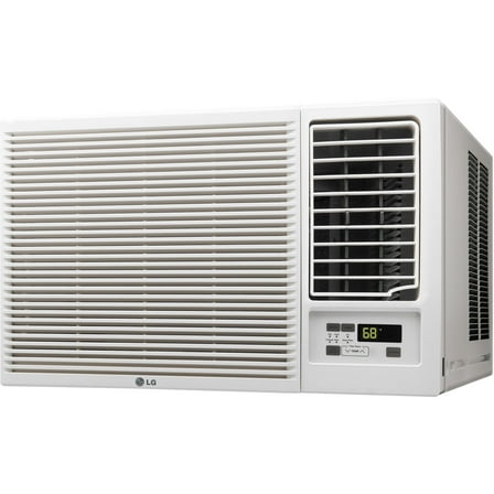 LG 23,000 BTU 230V Window-Mounted Air Conditioner with 11,600 BTU Supplemental Heat Function, LW2416HR