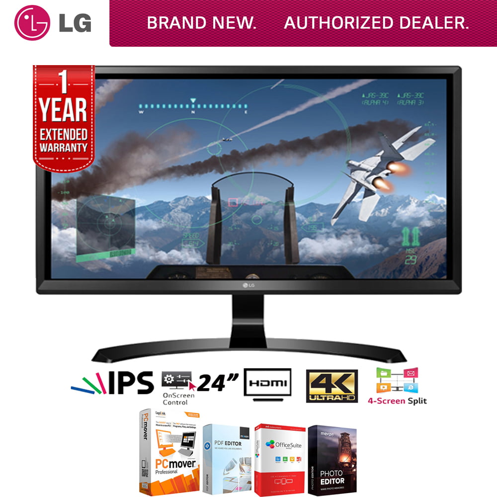 LG 24UD58-B 24-inch 16:9 4K UHD 3840 x 2160 FreeSync IPS Monitor Bundle  with Elite Suite 18 Standard Editing Software