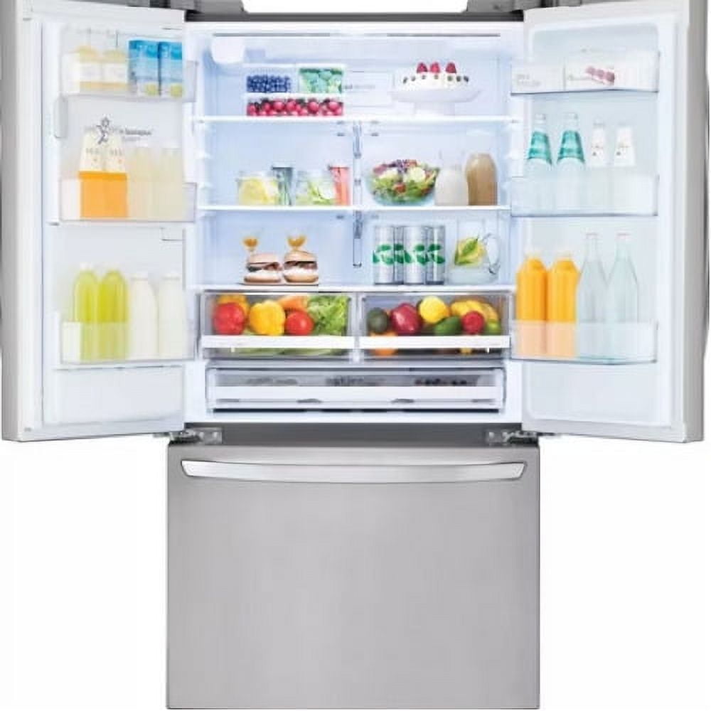 LG 26 cu ft Space Plus Ice System Refrigerator, Black