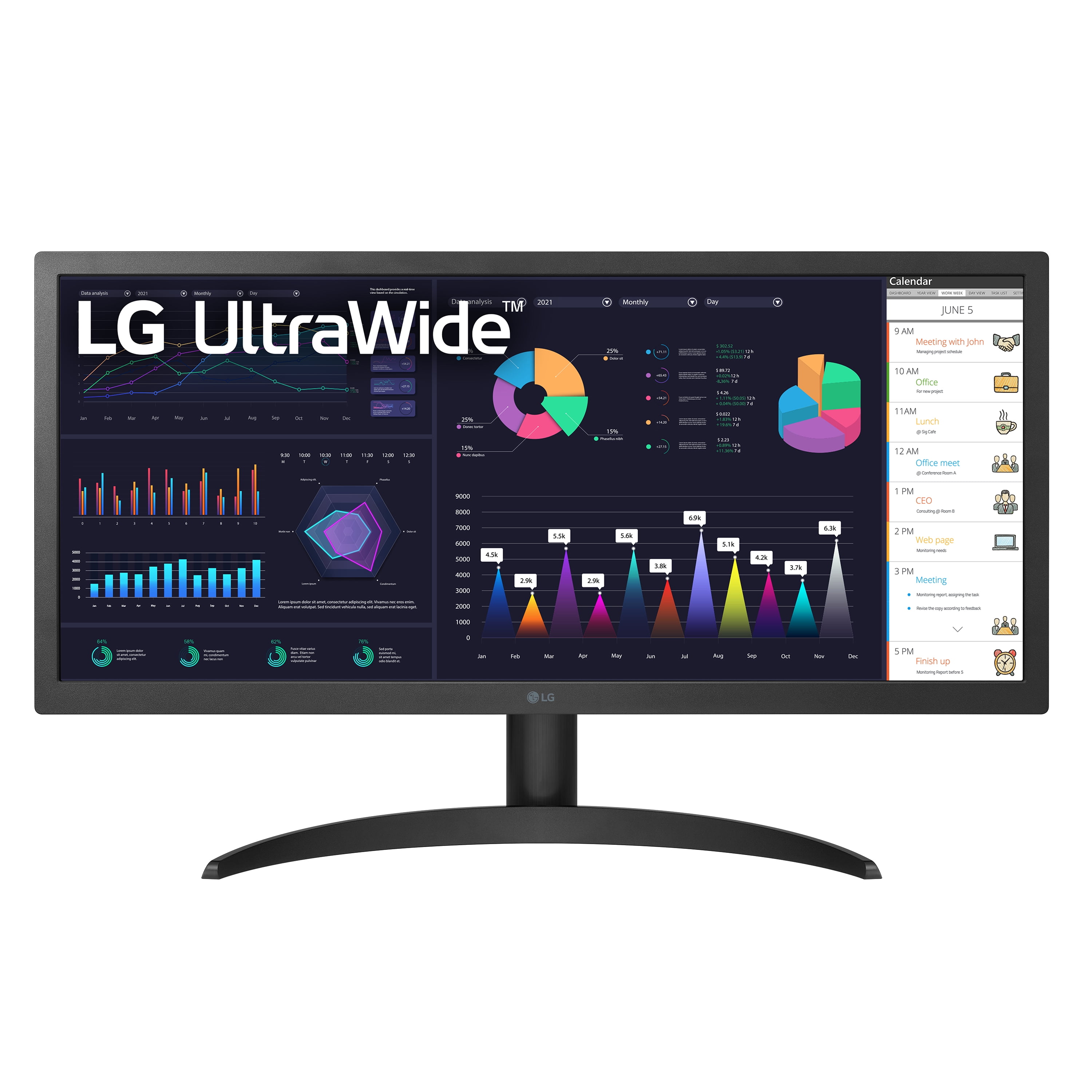 LG 26in. Ultra-Wide FHD HDR10 IPS Monitor with AMD FreeSync - Black