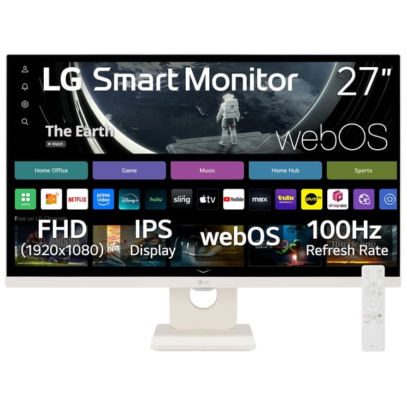 LG 27" FHD IPS Smart Monitor with webOS 120Hz, 27U511SB-W