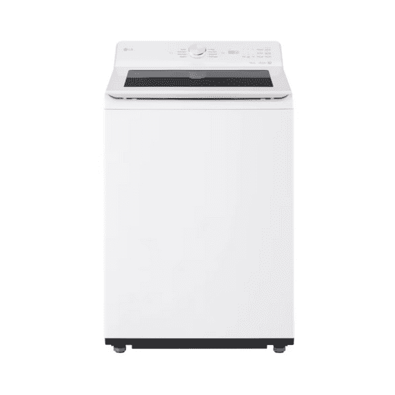 LG 27 Inch Smart Top Load Washer with 5.0 cu ft Capacity, Smart Pairing,Powerful Jet Spray, and Electronic Controls in White WT8200CW