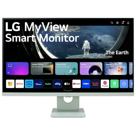 LG 27" Monitor Full HD IPS MyView Green Smart Monitor with webOS and Built-in Speakers, Model 27SR50F-G