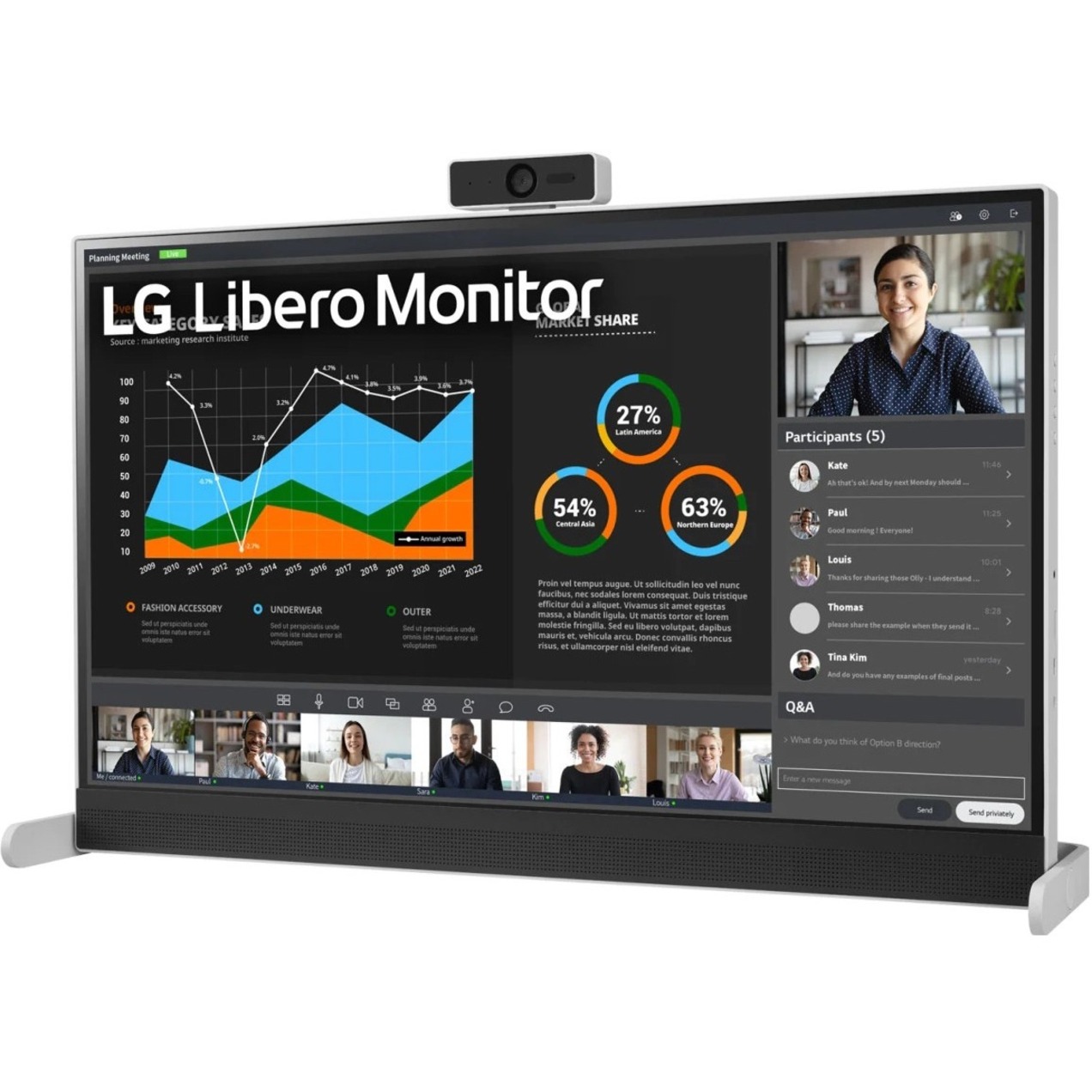LG 27BQ70QC-S 27" WQHD LCD Monitor - 16:9 - Black, Black - image 1 of 21
