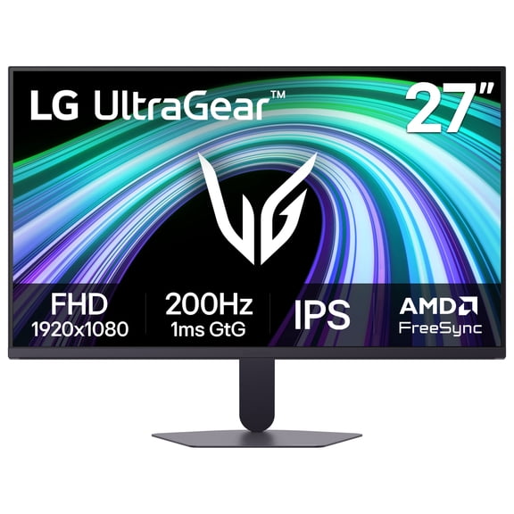 LG 27" UltraGear FHD 1080p IPS 200Hz Gaming Monitor, Black, 27G521B-B