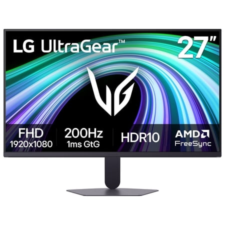 LG 27" UltraGear FHD 1080p IPS 200Hz Gaming Monitor, Black, 27G521B-B