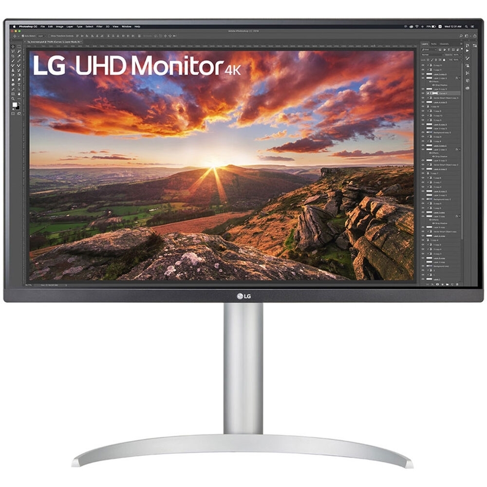 LG 27UP850-W 27" 4K (3840x2160) 5ms IPS FreeSync Monitor,&nbsp;Silver (Used) - image 1 of 3
