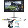 thumbnail image 1 of LG 27UQ850-W 27" UltraFine UHD 4K Nano IPS Monitor with VESA DisplayHDR 400 Bundle with 3 Year Extended Warranty and Microsoft 365 Personal 15 Month Subscription, 1 of 11