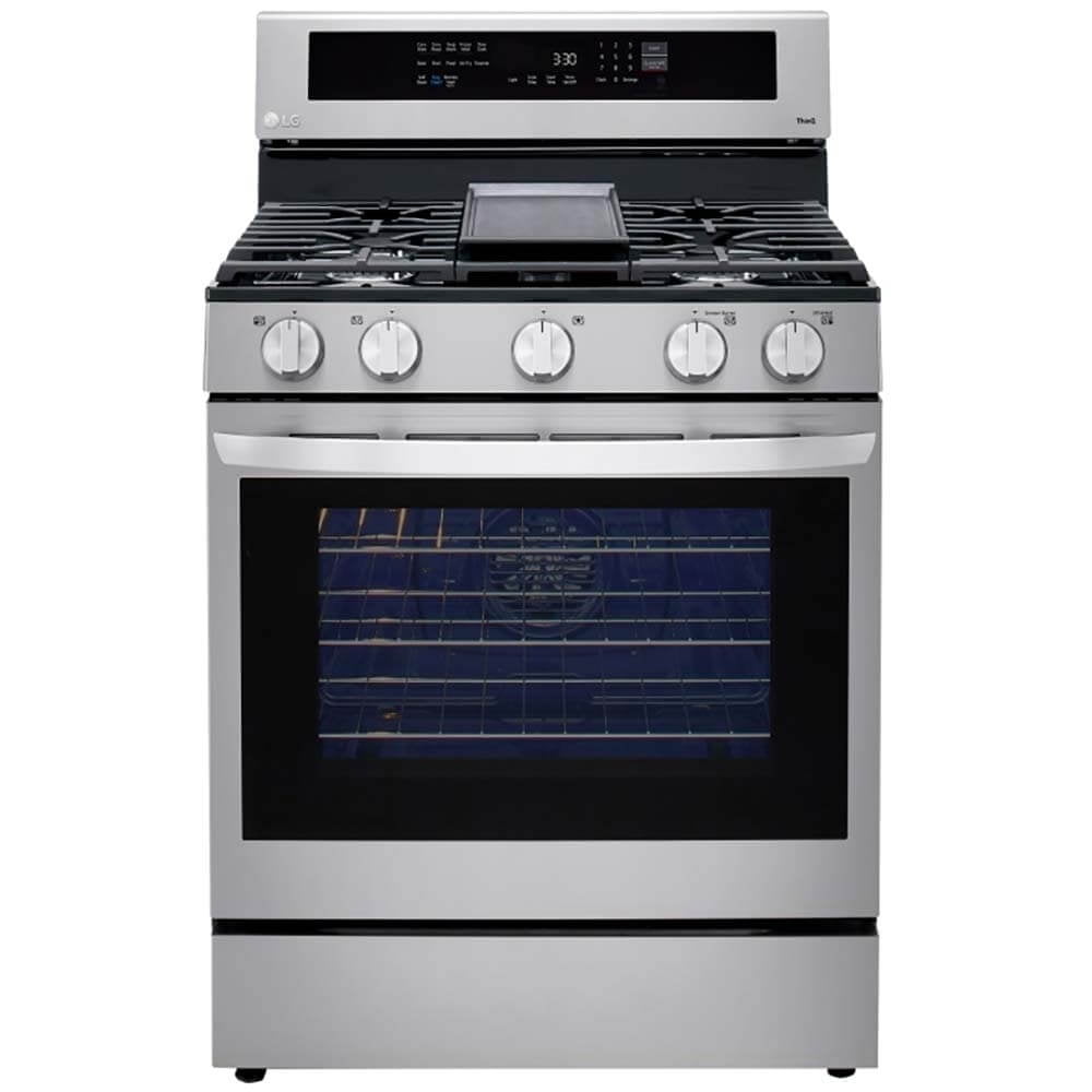 30" Stainless Steel Smart Freestanding Gas Range with Air Fry