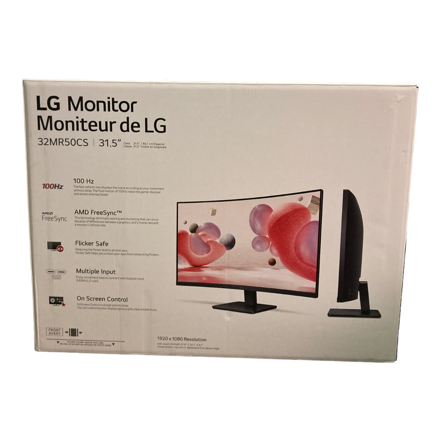 公式】 LG 100Hz対応 曲面型 フルHD モニター - 32MR50C-B | LG