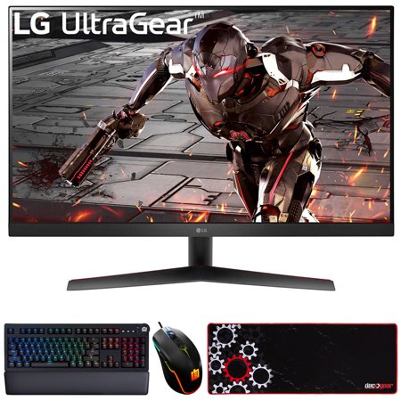 LG 32GN600-B 32 in." UltraGear QHD 165Hz HDR10 Monitor with FreeSync Premium Bundle with Deco Gear Mechanical Keyboard, Deco Gear Wired Gaming Mouse and Deco Gear Gaming Mouse Pad