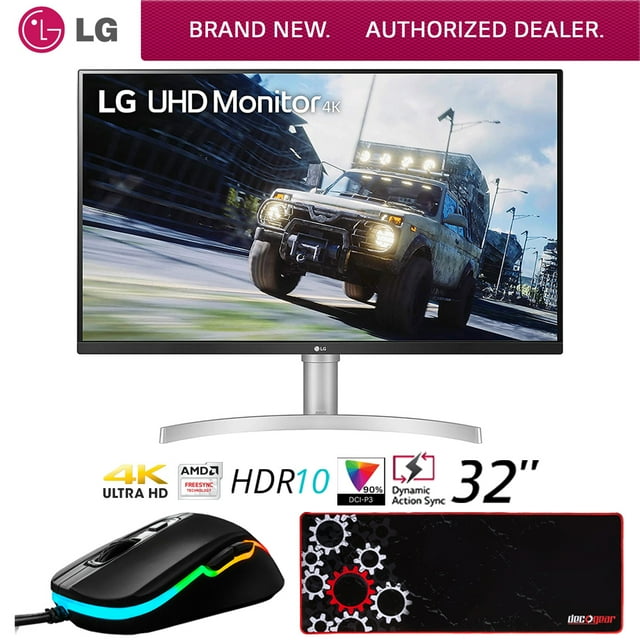 LG 32UN550W 32" UHD 3840x2160 VA HDR10 AMD FreeSync Monitor Bundle
