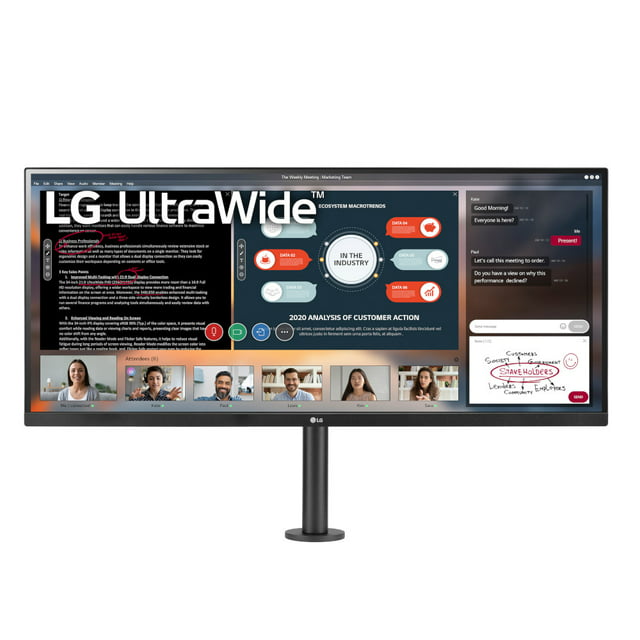 LG 34" UltraWide FHD (2560 x 1080) Monitor with Ergo Stand - 34WP580-B