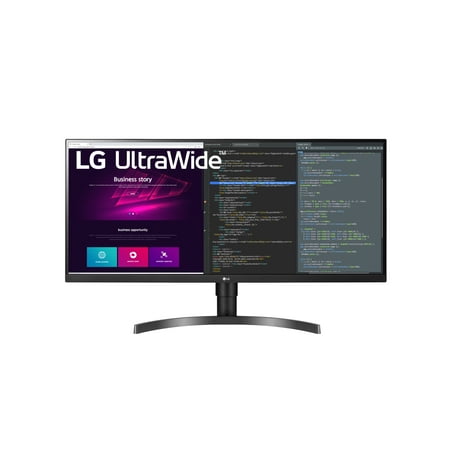 LG - 34” IPS LED UltraWide WQHD Monitor with FreeSync and HDR 10 - Black