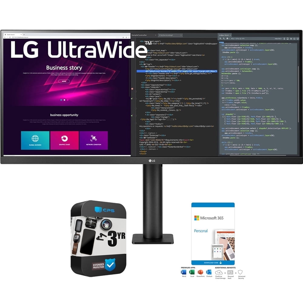 LG 34WN780-B 34 inch 21:9 UltraWide QHD 3440x1440 Ergo IPS HDR Monitor ...