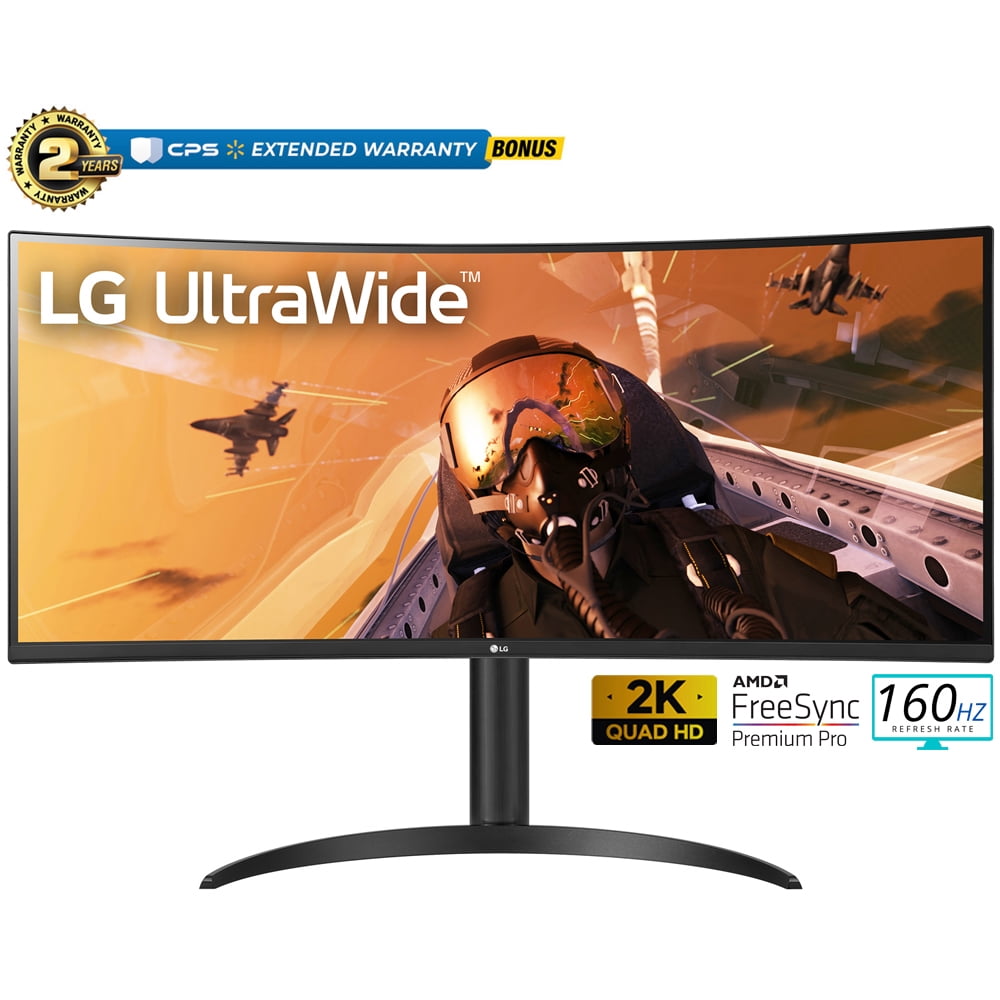 LG 34WP75C-B 34" Curved UltraWide QHD Monitor With AMD FreeSync Bundle ...