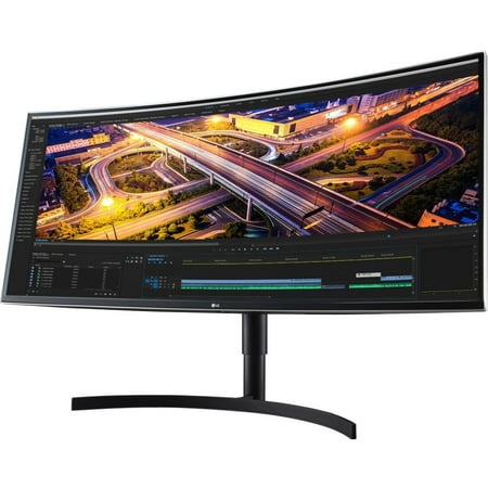 LG - 38” UltraWide Curved WQHD+ IPS HDR10 Monitor (HDMI) - Black