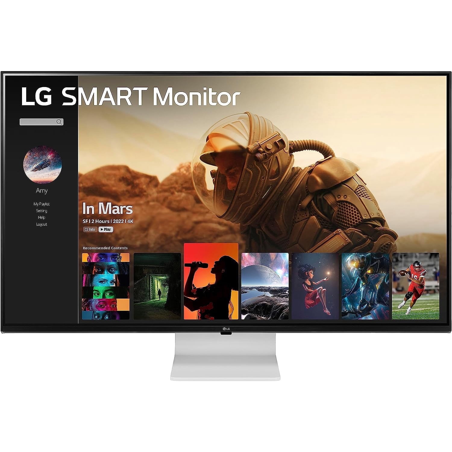 超美品　43SQ700S-W LG スマートディスプレイ　2025年製　ホワイト LG 42.5 inch WIDE 4K HDR IPS Smart Monitor 43SQ700S with Built-in