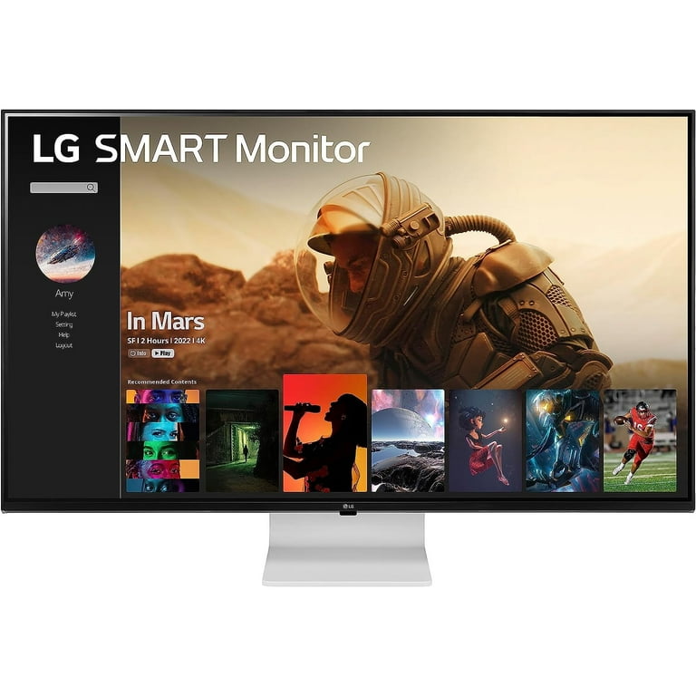 LG 42.5 inch WIDE 4K HDR IPS Smart Monitor 43SQ700S with Built-in