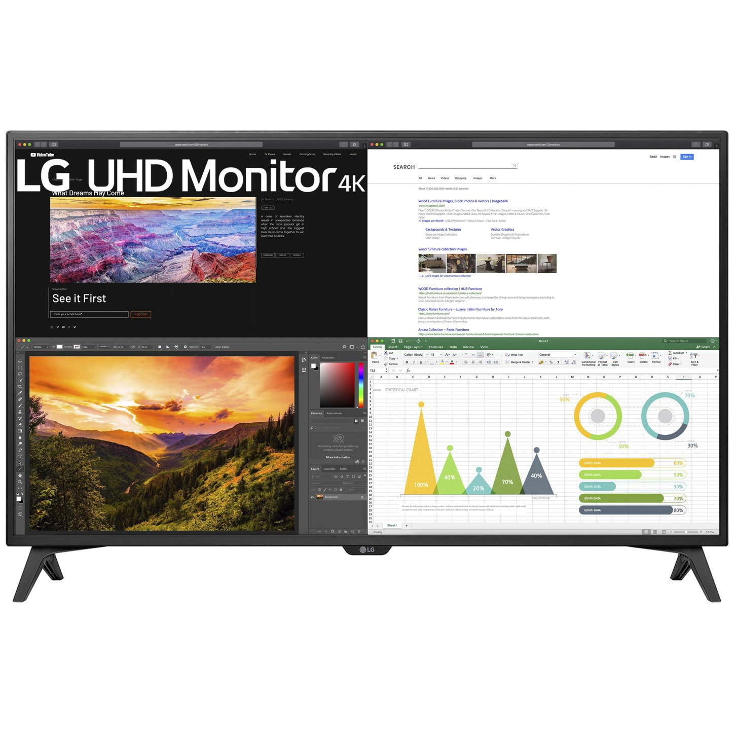国内外の人気集結！ LG 43 43UN700T-B ディスプレイ・モニター本体