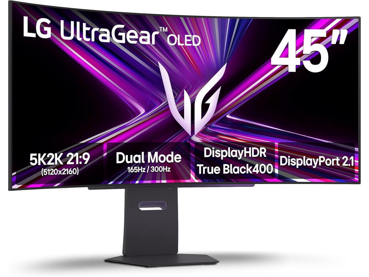 LG, UltraGear Curved Gaming Monitor, 45 Inches OLED 5K2K, 330Hz G
