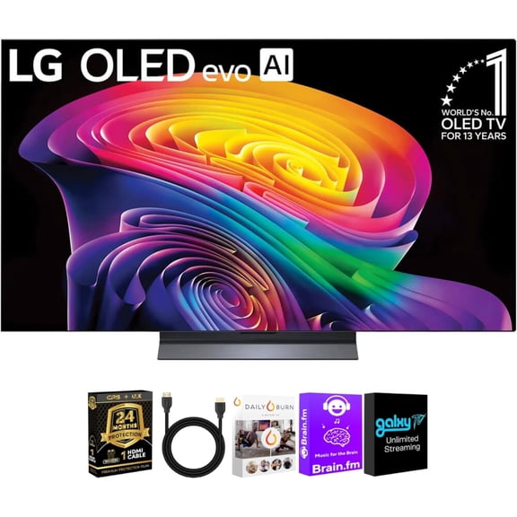 LG 4K OLED Smart TV Bundle with HDMI Cable, Streaming Bundle and CPS Protection