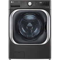 LG 5.2 cu ft High-Efficiency Black Steel Front Load Washing Machine with TurboWash™ and Smart Pairing™