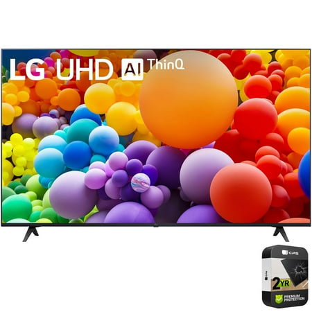 LG 50UT7570PUB 50-Inch UT75 Series LED Smart TV 4K (2024) Bundle with 2 Year CPS Enhanced Protection Pack