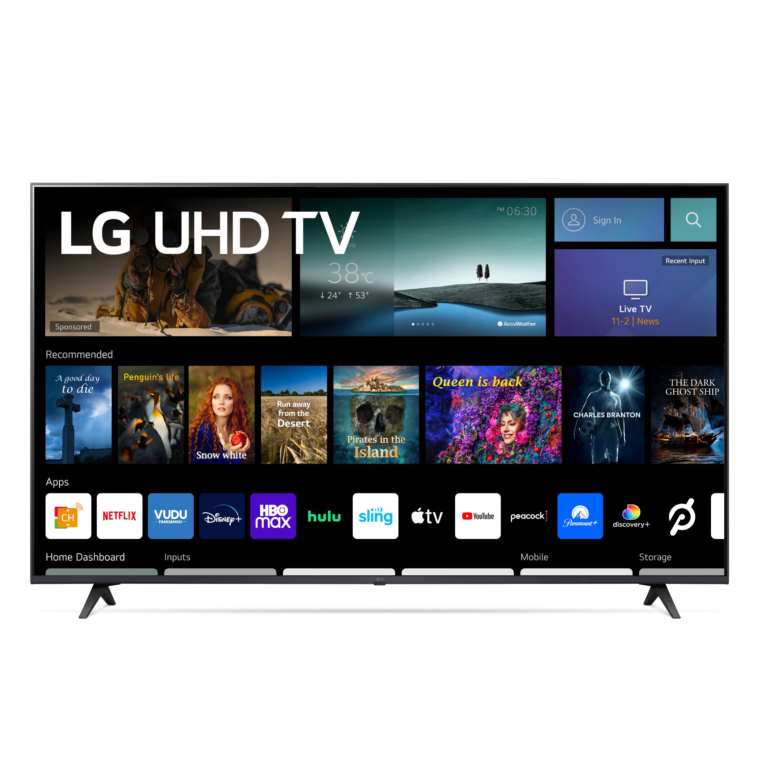 onn. 55” Class 4K UHD (2160P) LED Roku Smart TV HDR (100012586