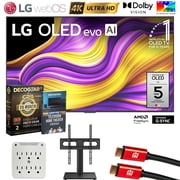 LG 55 G5 OLED evo 4K UHD TV with One Wall Design 2025 Bundle with CPS Exclusive 26 Month Protection, 2x HDMI Cable, Mount Stand, Surge Adapter & Deco Gear Complete Home Theater Beginners Guidebook