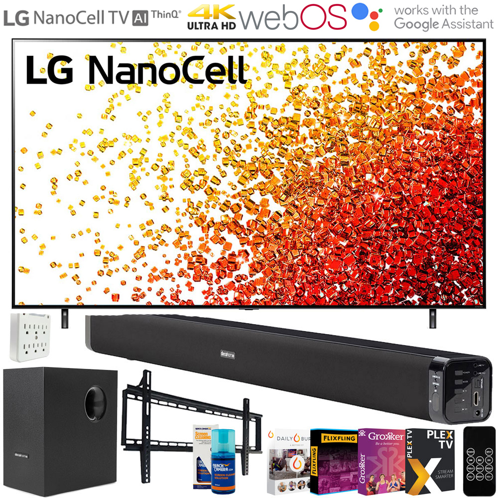 LG 55NANO75UPA 55 inch Televisions 4K Nanocell TV (2021 Model) with Deco Soundbar Bundle Smart TVs - image 1 of 15