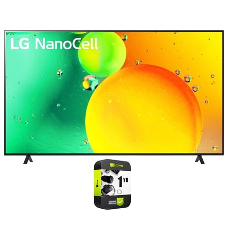 LG 55NANO75UQA 55 Inch HDR 4K UHD Smart NanoCell LED TV 2022 Bundle with 1 YR CPS Enhanced Protection Pack