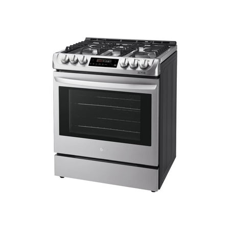 LG - 6.3 Cu. Ft. Slide-In Gas Range with ProBake Convection - Stainless steel