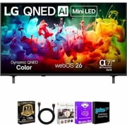 LG 65" QNED75B 4K Mini LED Smart webOS TV Bundle with HDMI & CPS