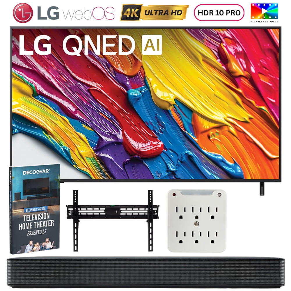 LG 65QNED82AUA 65 inch QNED AI 4K Smart TV (2025) Bundle with SKM1 2.0