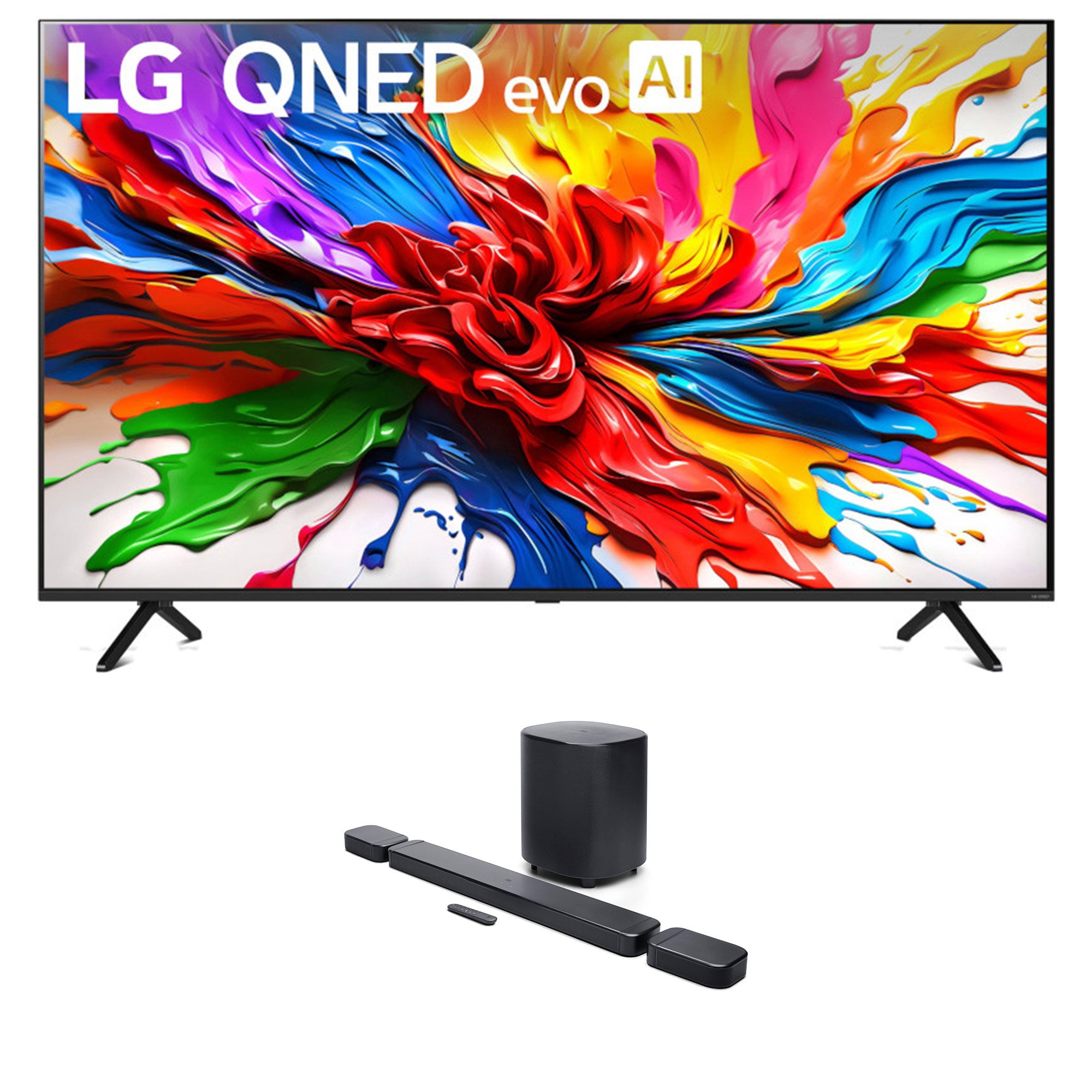 LG 65QNED92AUA 65 Inch 4K QNED Mini LED evo AI Smart TV with a JBL