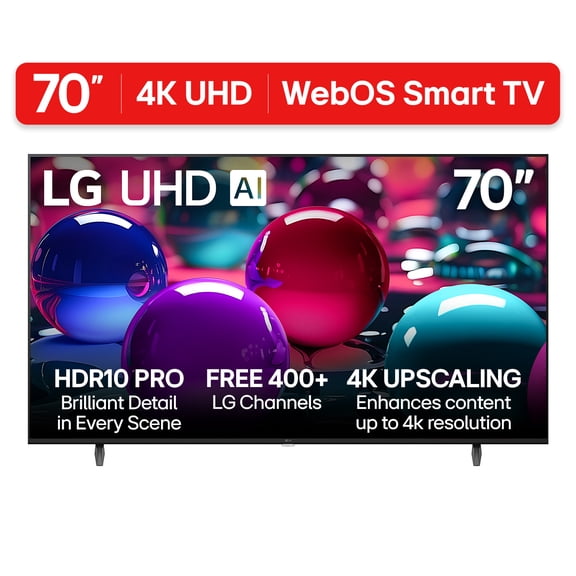 LG 70" UA75 Series 4K UHD LED AI Smart webOS 25 TV, 70UA7500