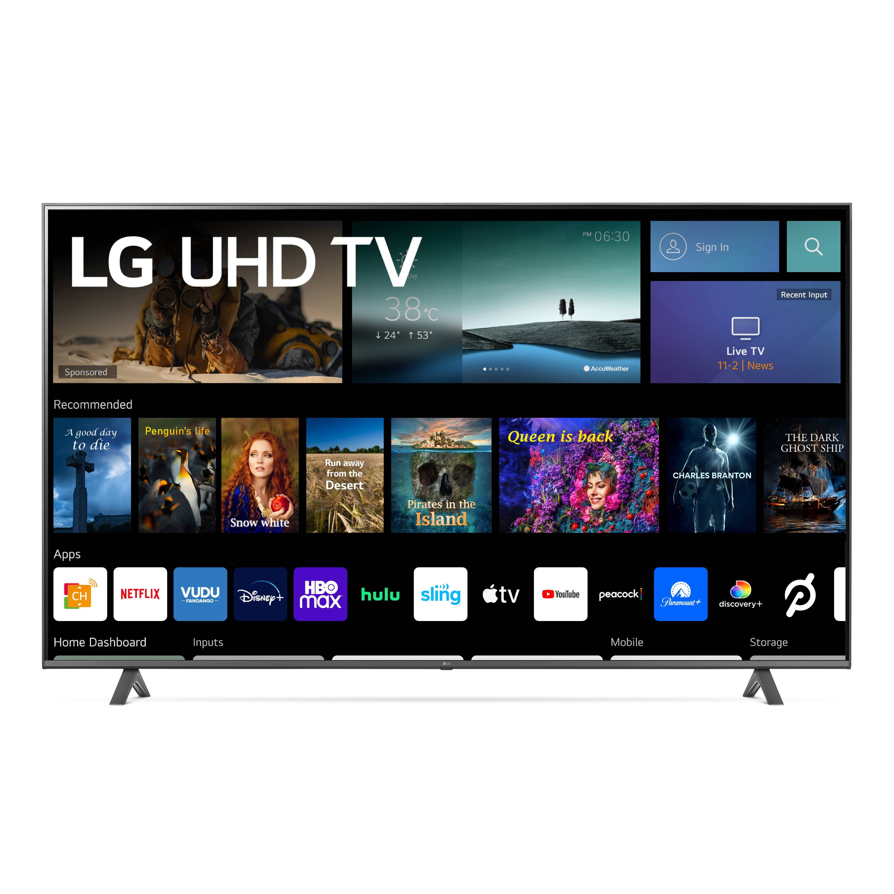 LG 75" Class 4K UHD 2160P webOS Smart TV - 75UQ7070ZUD - Walmart.com