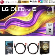 LG 77 Inch G5 Series OLED evo 4K UHD Smart webOS TV with One Wall Design 2025 OLED77G5WUA Bundle with Home Theater Guide, 2 HDMI Cables and Deco Essentials CPS 2 Year Premium Extended Protection Pack