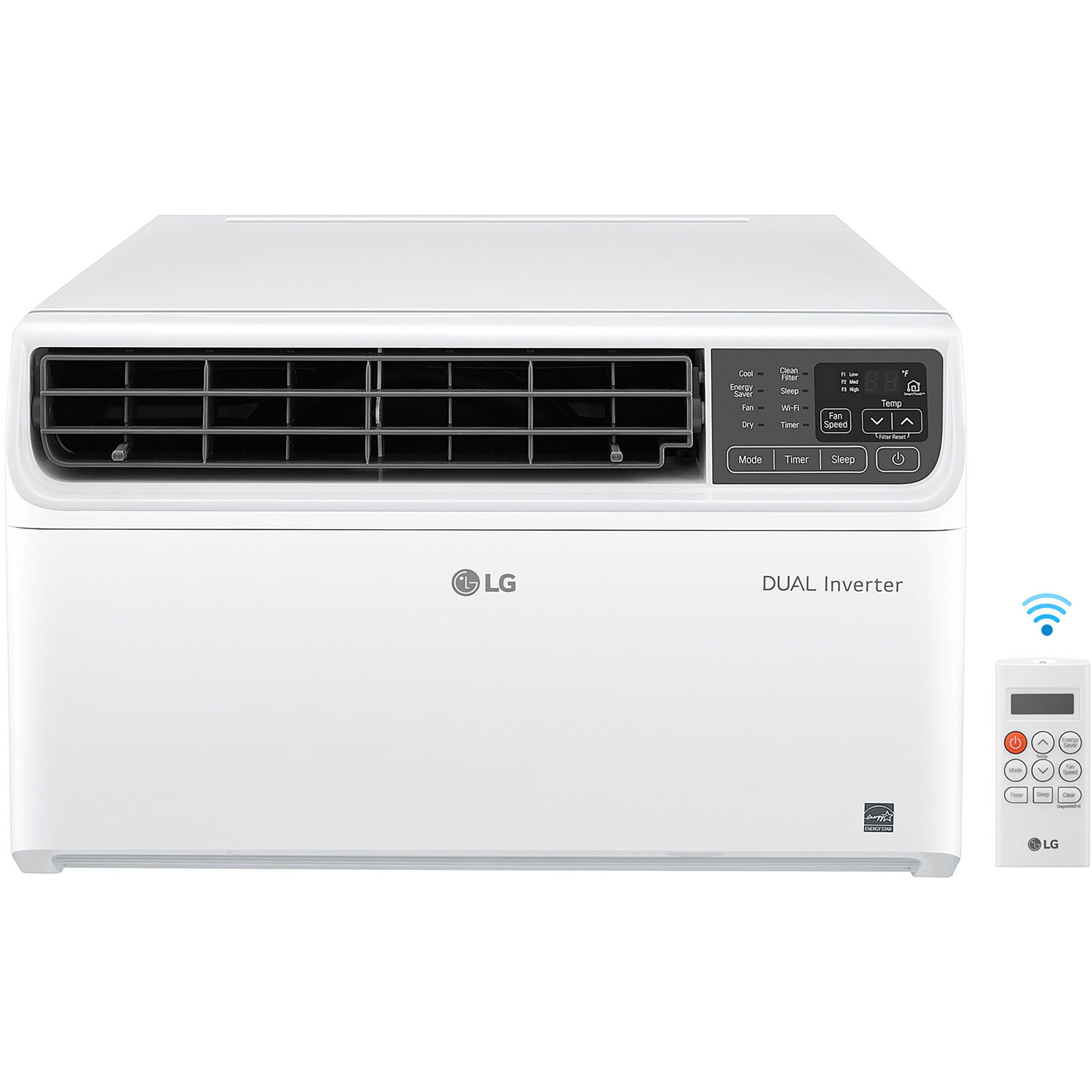 LG 8,000 BTU DUAL Inverter Smart Window Air Conditioner, Cools 340 sq ft, Works with Amazon Alexa - image 1 of 9
