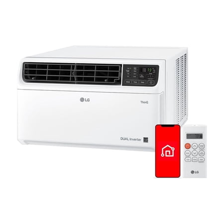 LG - 340 Sq. Ft. 8,000 BTU Smart Inverter Window Air Conditioner - White
