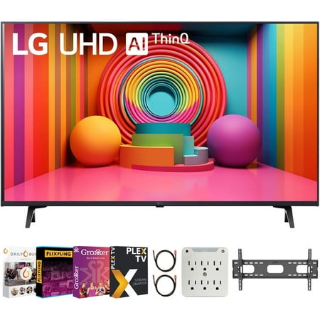 LG 86UT7590PUA 86-Inch UT75 Series LED Smart TV 4K Bundle with Premiere Movie Streaming Package & TV Setup Bundle with Wall Mount + Surge Adapter + HDMI Cable & More (2024 Model)