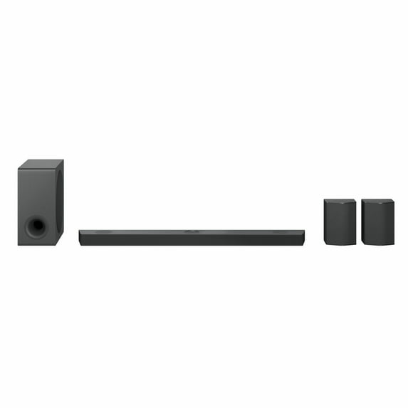 LG 9.1.5 channel High Resolution Audio Sound Bar with Dolby Atmos and Surround Speakers - Black