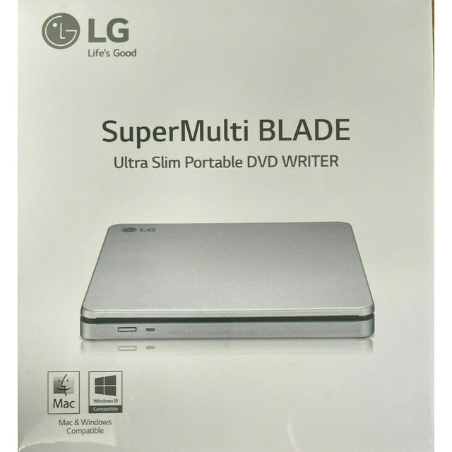 LG AP70NS50 8x DVD+RW DL USB 2.0 Slim External SuperMulti Blade Drive w Software (Certified Used