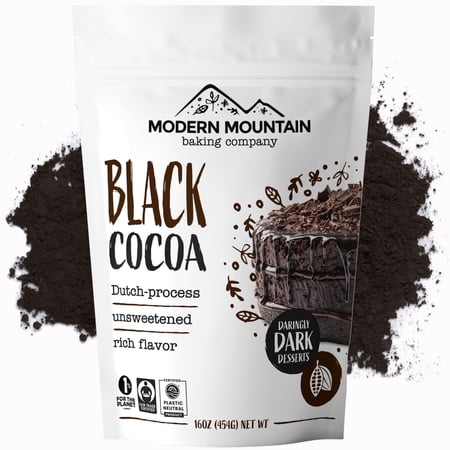 Black Cocoa Powder (1lb) – Extra Dark Dutch-Processed, Unsweetened, Rich Chocolate Flavor, All-Natural Alternative to Black Food Coloring, Fair Trade, Perfect for Baking & Desserts