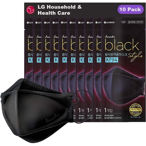 [LG Airwasher] KF94 Disposable Face Mask, 10 Pack - Made in Korea ...