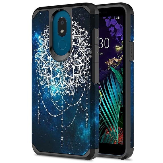 LG Arena 2 Case, LG Escape Plus Case, LG Journey LTE Case, LG Tribute Royal Case, Kaesar Hybrid Graphic Fashion Cute Colorful Slim Cover Armor Case for LG K30 2019 (Galaxy Mandala)