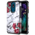 thumbnail image 1 of LG Arena 2 Case, LG Escape Plus Case, LG Journey LTE Case, LG Tribute Royal Case, Kaesar Hybrid Graphic Fashion Cute Colorful Slim Cover Armor Case for LG K30 2019 (Rose White Marble), 1 of 5