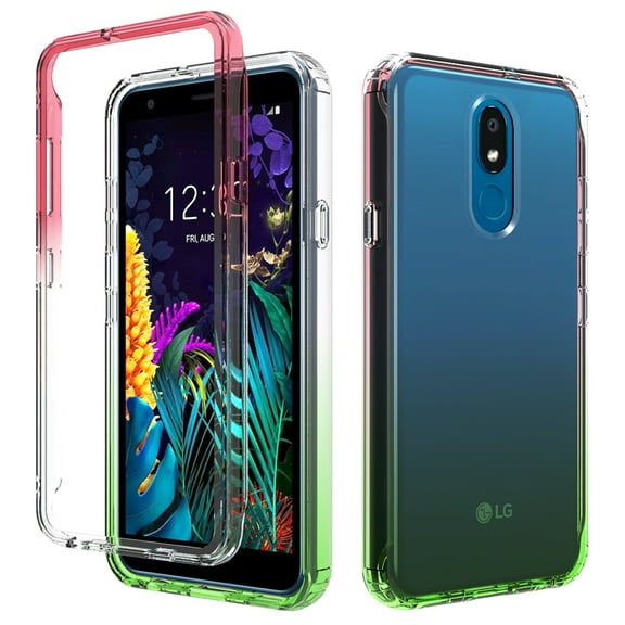 LG Aristo 4 Case, LG Arena 2 Case, LG Escape Plus Case, LG Journey LTE Case, LG Prime 2 Case, LG Tribute Royal Case, KAESAR Full-Body Case With Built-in Screen Protector for LG K30 2019 (Red/Green)